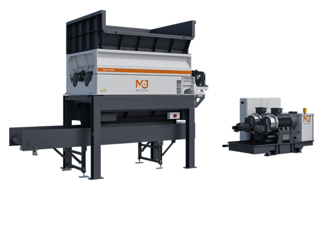 M&J P250 hydraulic pre-shredder
